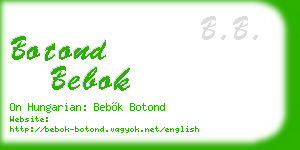 botond bebok business card